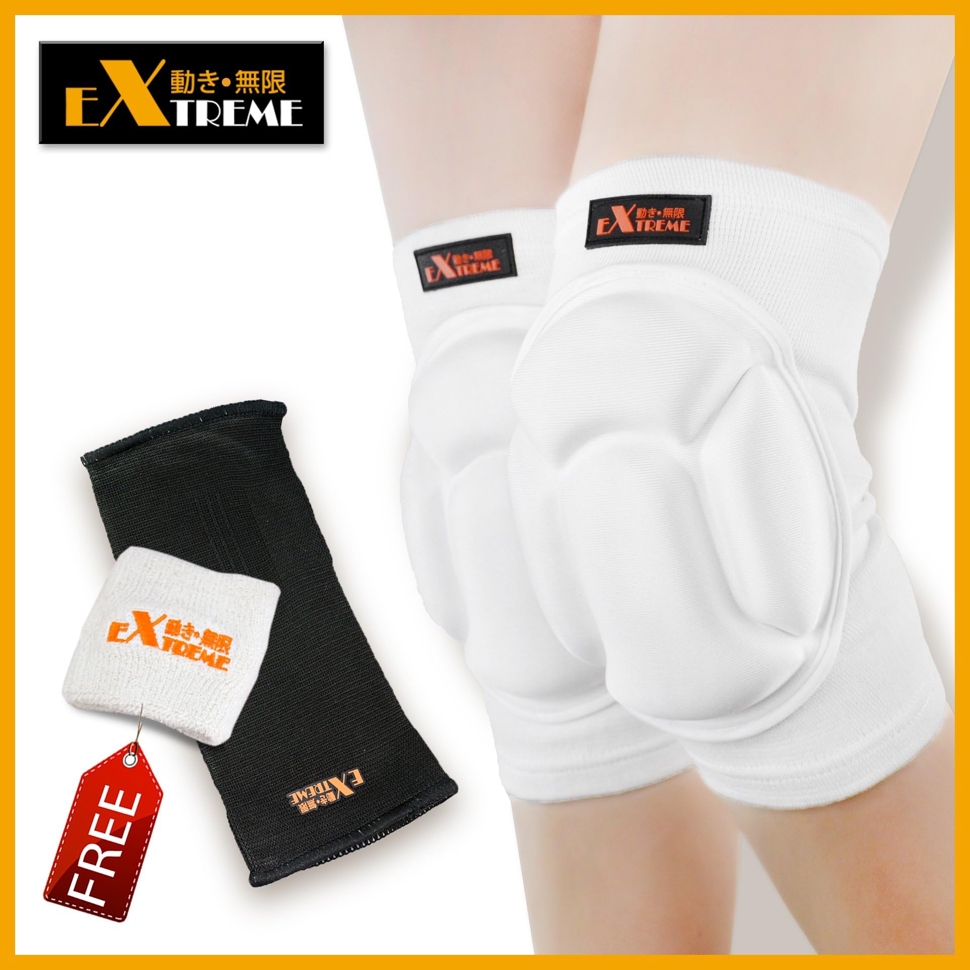 Knee Pads By Motion Infiniti - Best Knee Pads For Volleyball, Wrestling, Snowboarding and Hockey - 100% Durable Construction Knee Pads- Set of 2