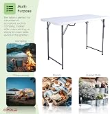 Oypla Heavy Duty Folding Catering Garden Trestle Table 4ft White view 3