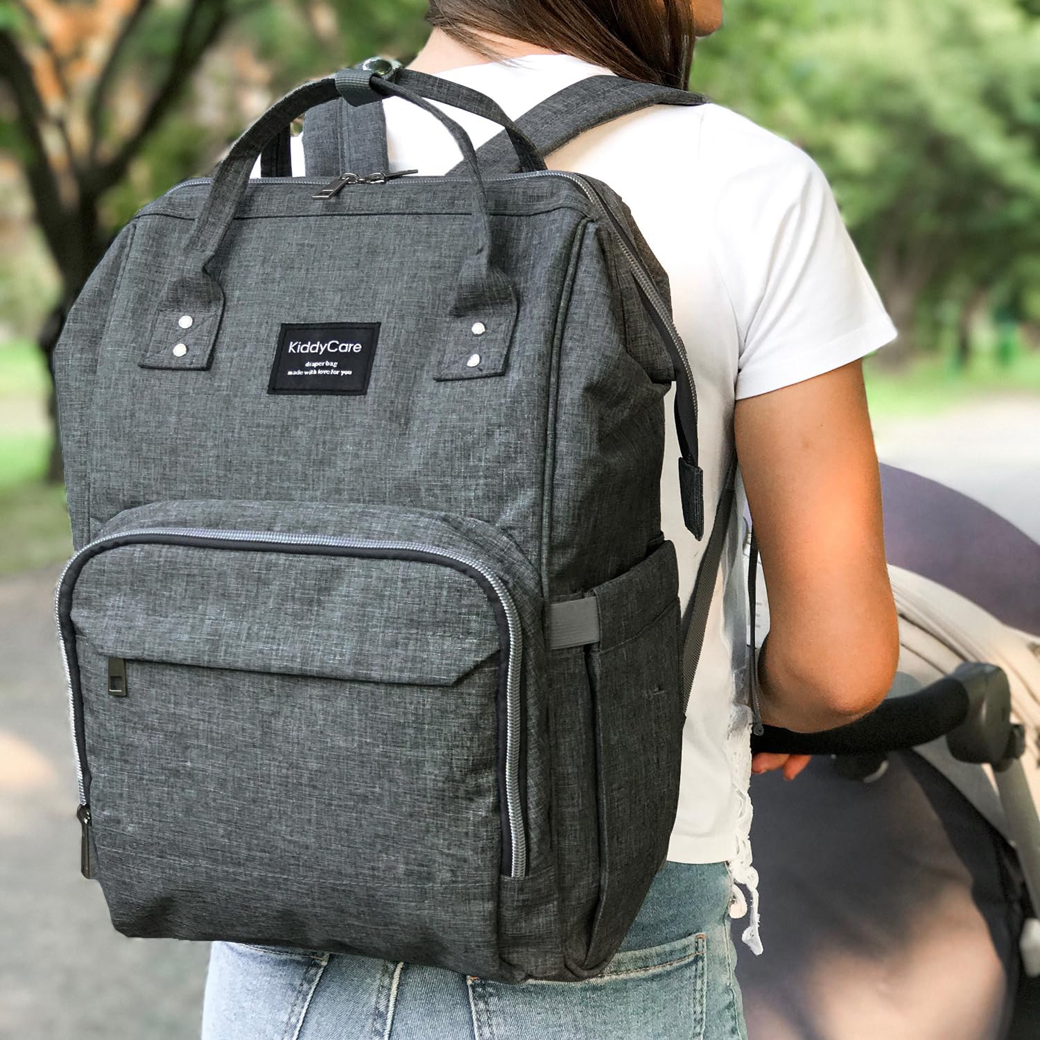 Kiddycare Diaper Backpack for Mom | Travel Backpack Featuring Baby Diaper Bags with Changing Station for Several Use, Waterproof Tote Bag Perfect for Maternity Baby Bags Stylish | Pink
