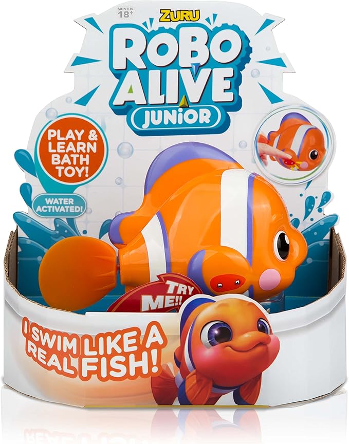 ROBO ALIVE JUNIOR 25253 Series 1 BatteryPowered Bath Toy, Orange, One