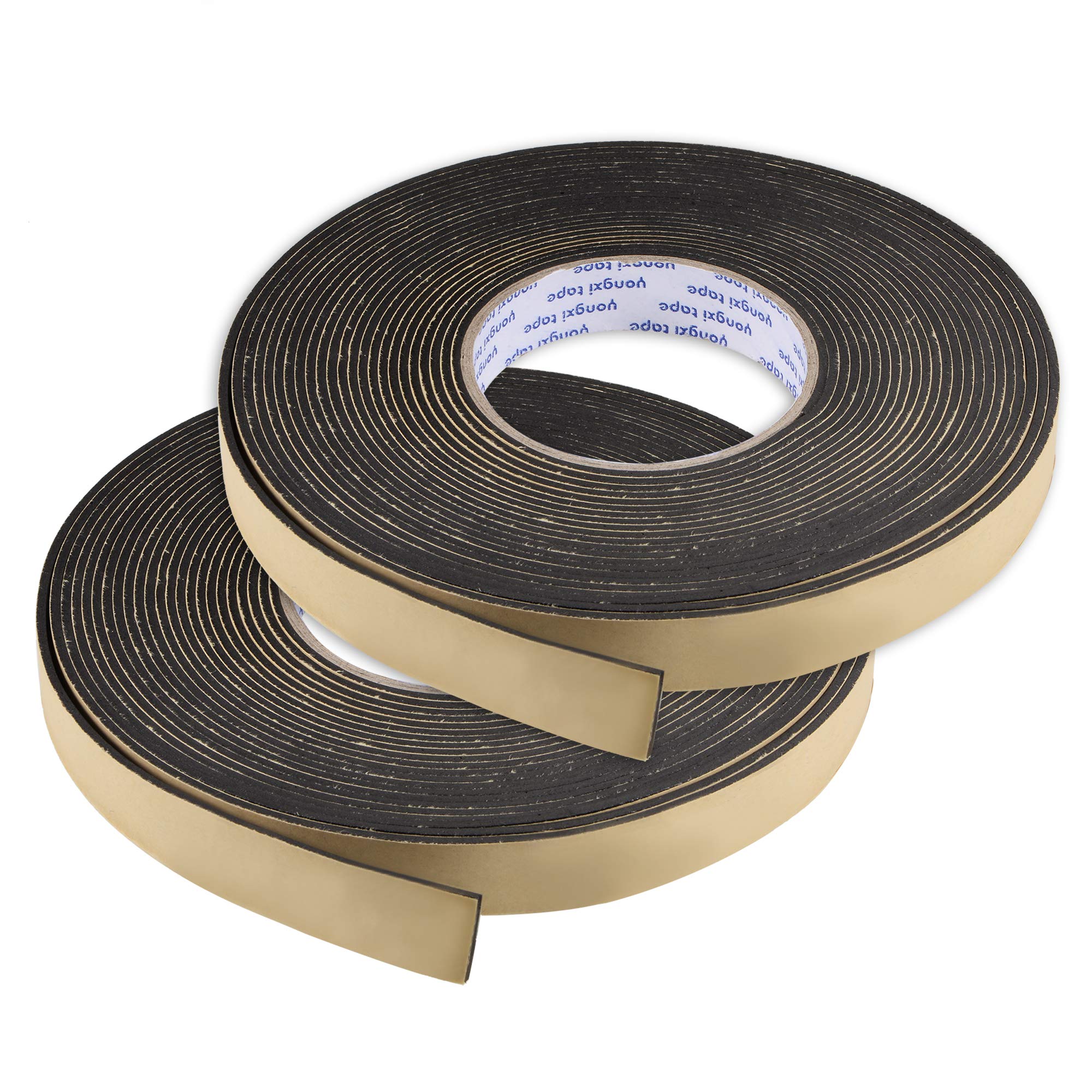 sourcing map Sealing Foam Tape 20mm Wide 2mm Thick 10m/32.8ft Long, EVA Self Adhesive Weather Strip for Window Door Insulation, Pack of 2