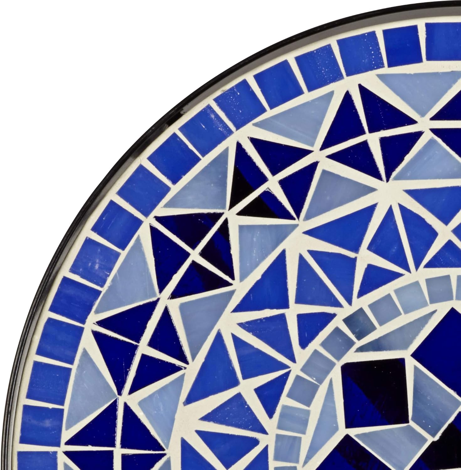 Teal Island Designs Cobalt Mosaic Black Iron Outdoor Accent Table: Home Improvement