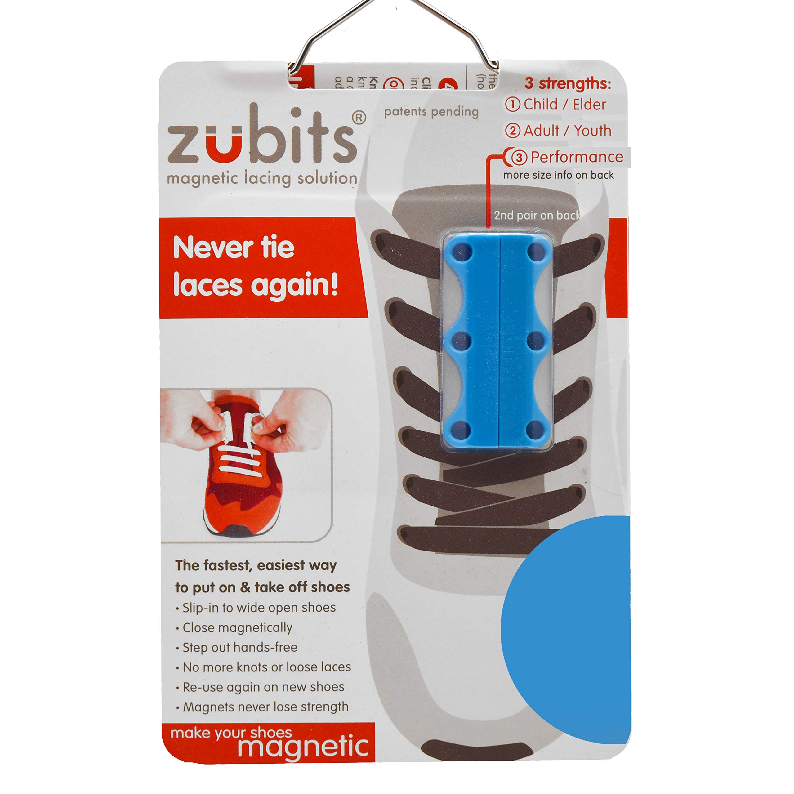 ZUBITS Magnetic Lacing Solution, No Tie Easy Shoelace Magnets