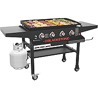 Blackstone 1984 Original 36 Inch Front Shelf, Side Shelf & Magnetic Strip Heavy Duty Flat Top Griddle Grill Station for…