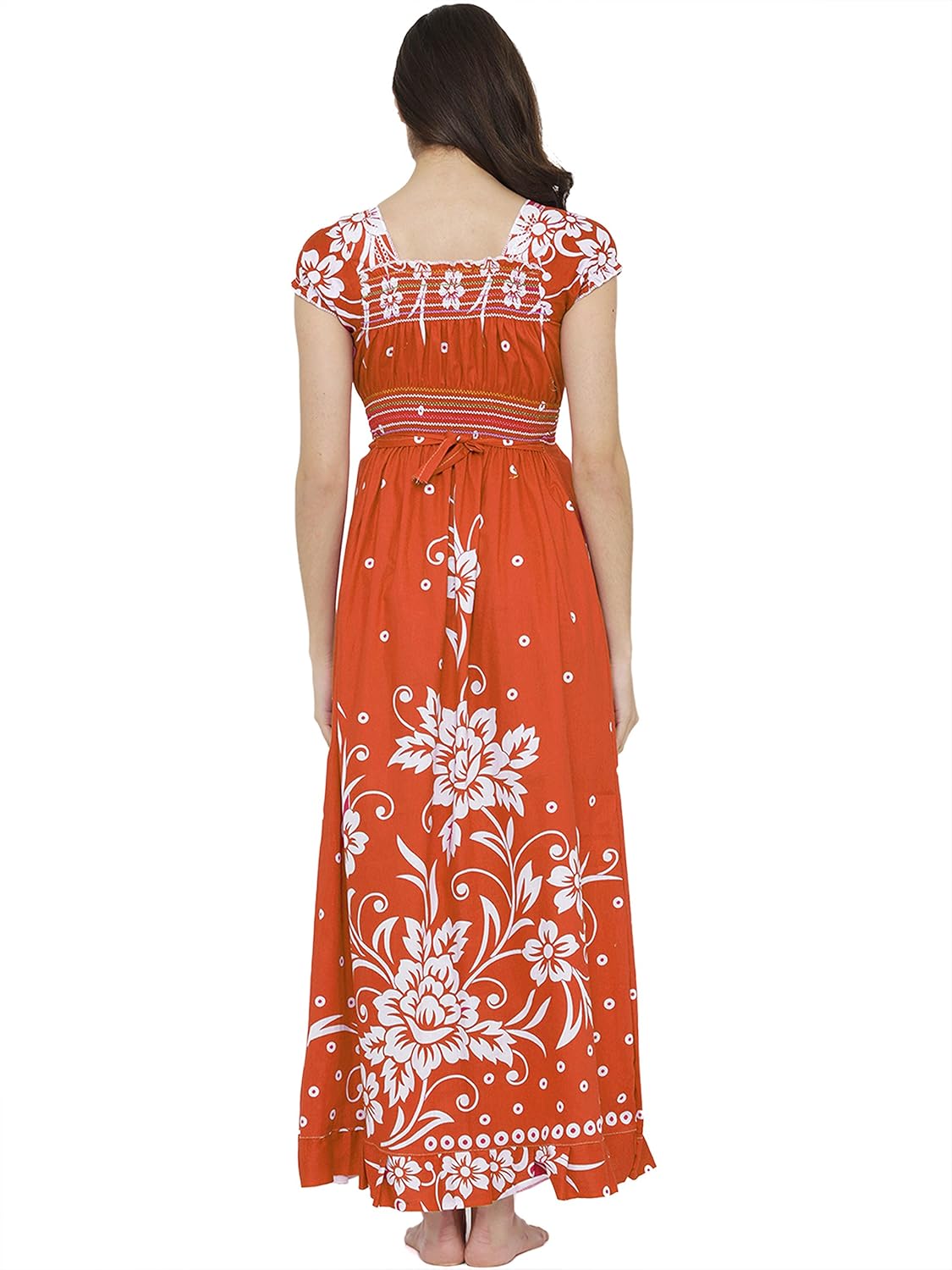 pretty girl women's cotton night gown(ptas63, beige, free size)