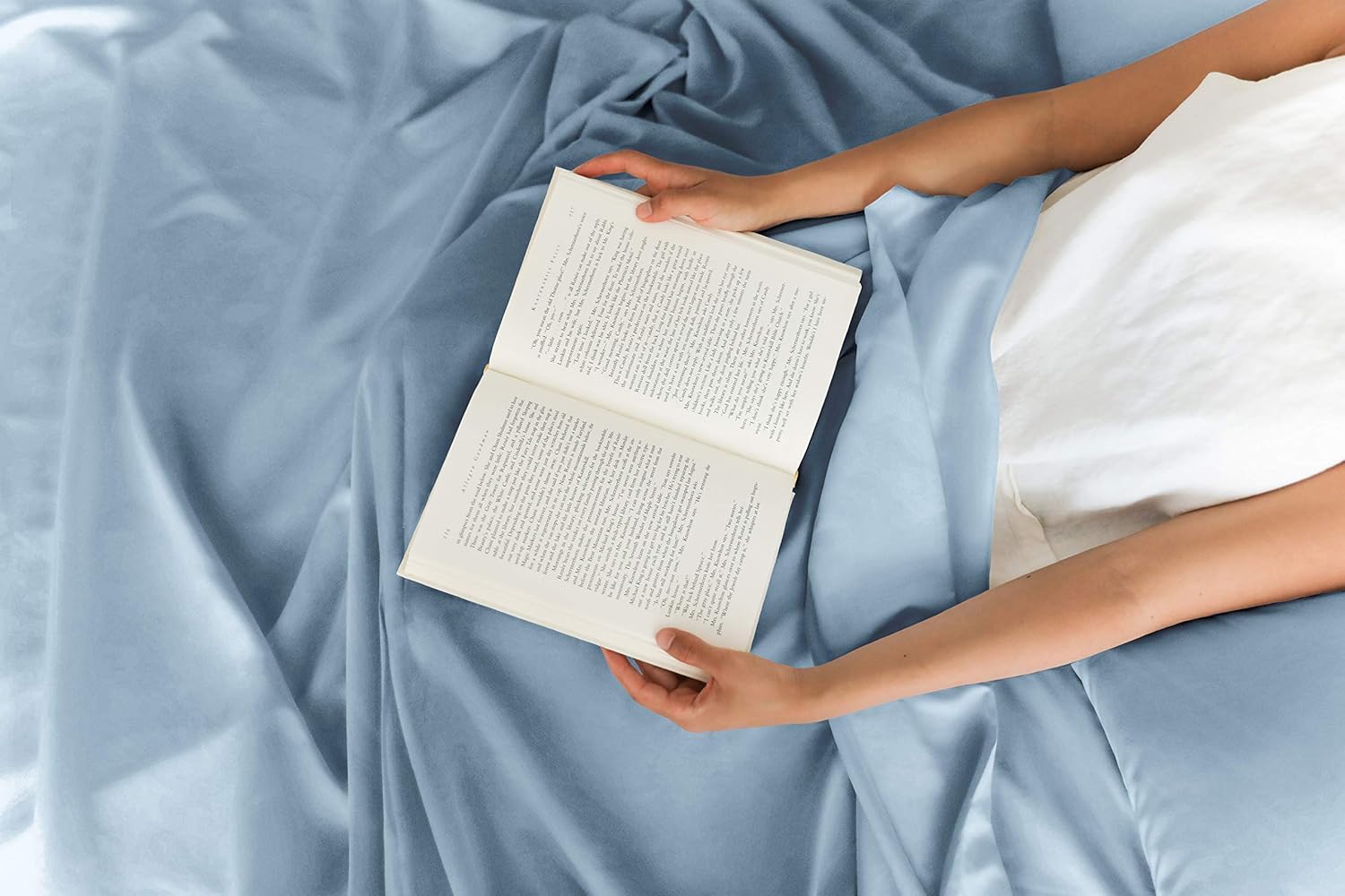 100% Cotton Twin XL Size Sheets Blue (3pc) Silky Smooth, Cooling 400 Thread Count Long Staple Combed Cotton Twin XL Sheet Set – 400TC High Thread Count Twin XL Sheets Twin XL Bed Sheets Cotton: Home & Kitchen