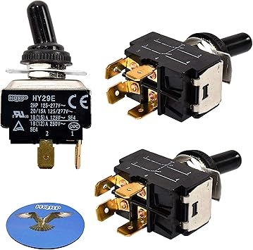 Hqrp 3 Pack 4 Pin Toggle Switch Compatible With Hy29e On Off