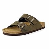 CUSHIONAIRE Men's Lane Cork footbed Sandal with