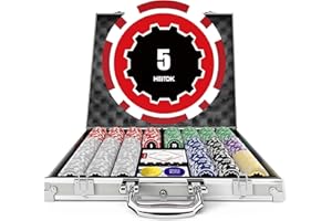 HEITOK Touch Poker Chip Set-500pcs Expertly Crafted for Texas Holdem, for Poker Aficionados Texas Hold'em, Blackjack