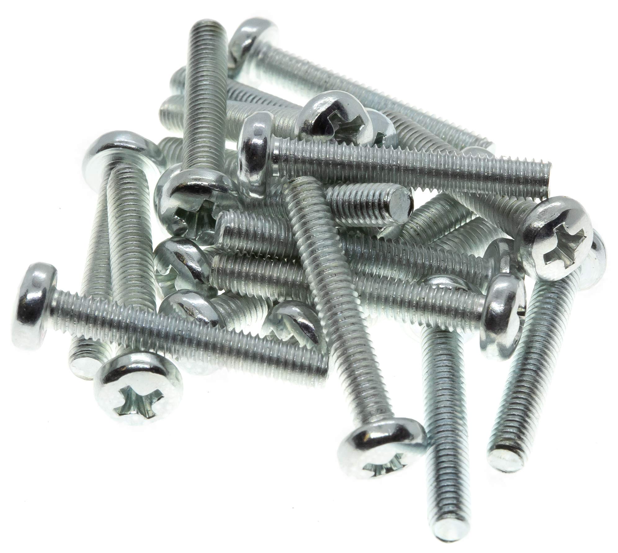M4 (4mm x 35mm) Phillips Pan Head Machine Screws - Steel (Pack of 20) DIN 7985 G09-G10BC — image 1