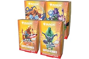 Magic: The Gathering | Marvel Super Heroes Collector’s Edition Commander Deck Bundle - Includes All 4 Surge Foil Decks (Aveng