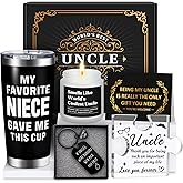 Uncle Gifts from Niece Nephew Uncle Birthday Gifts for Men Funcle Gift Ideas for Best Uncles from Kids Funny Promoted to Great Uncles Announcement Gift Box for Christmas, Happy Birthday, Fathers Day