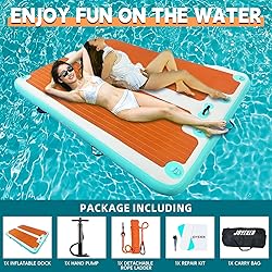 Inflatable Floating Dock, 10 x 6ft Air Dock