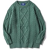 Aelfric Eden Cable Knit Sweater Men Oversized Rory Gilmore Crewneck Knitted Sweater Pullover 2024 Vintage Fall Sweaters Tops