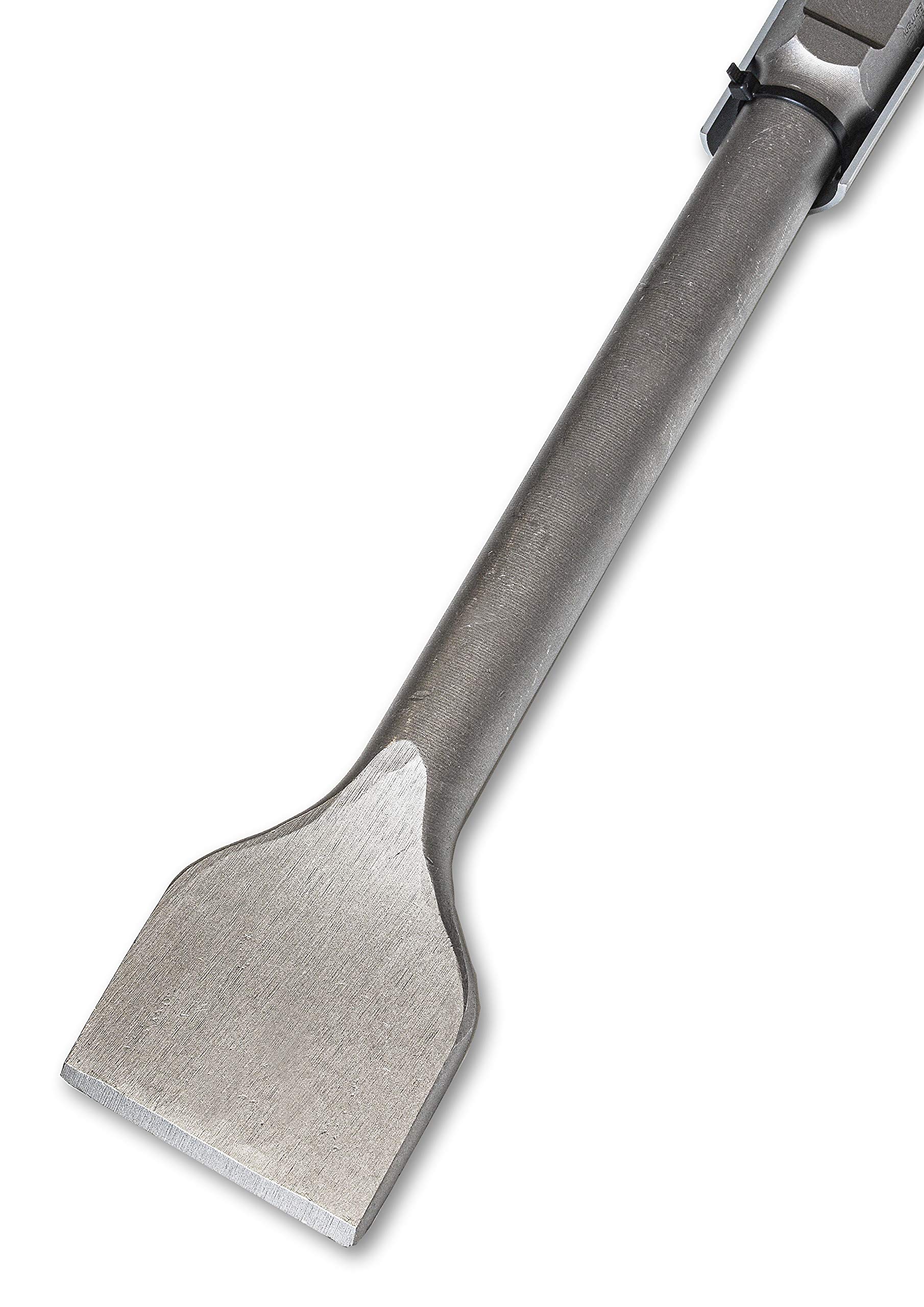 WERHE SDS HEX Spade Chisel 75 x 410 mm – Robust Flat Chisel for Demolition Hammer – Hardened Tool Steel for Concrete and Masonry – Hex Shank 30 mm