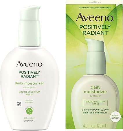Aveeno Positively Radiant Daily Moisturizer 4oz Spf 15 Amazon Co
