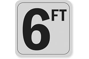 AOOCY 6FT Pool Depth Stickers, Anti-Slip Vinyl Markers - 6x6 Inches, Waterproof, Safety Number Signage for Swimming Pool Decks (6ft)