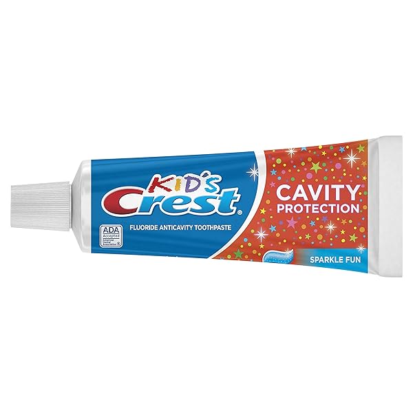 CREST KID’S CAVITY PROTECTION TOOTHPASTE, CREST KIDS TOOTHPASTE, FOR CHILDREN AND TODDLERS 2+, SPARKLE FUN, 4.6 OZ (PACK OF 3), TOOTHPASTE FOR KIDS, PACKAGING MAY VARY