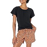 Amazon Essentials womens Regular-Fit Cape Sleeve Open Crewneck T-Shirt