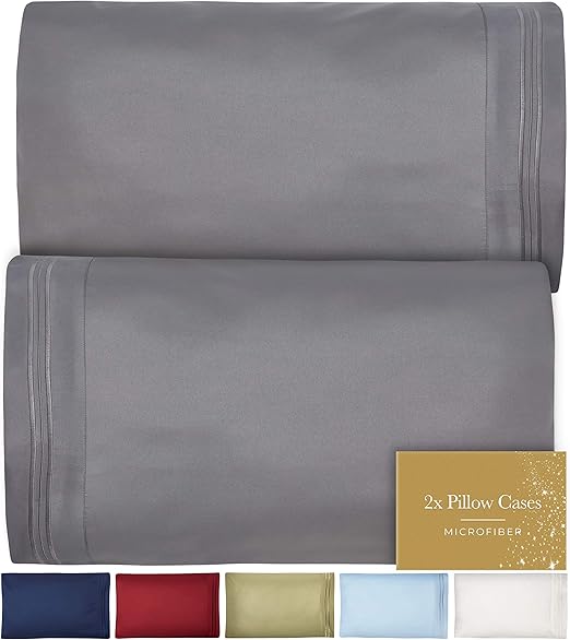Amazon Com Queen Pillow Cases Set Of 2 20x30 Microfiber