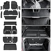 JOULARISE Floor Mats Set for 2018-2026 Honda Odyssey, All Weather TPE Backrest Mat Trunk Mat Cargo Liner for Stowed Flat 3rd-Row Seating and Well Area Accessories(Full Mats Set for Full Coverage)
