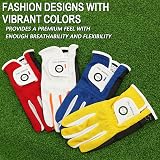 FINGER TEN Kids Golf Gloves All Weather Left Right Hand Small White Black view 5