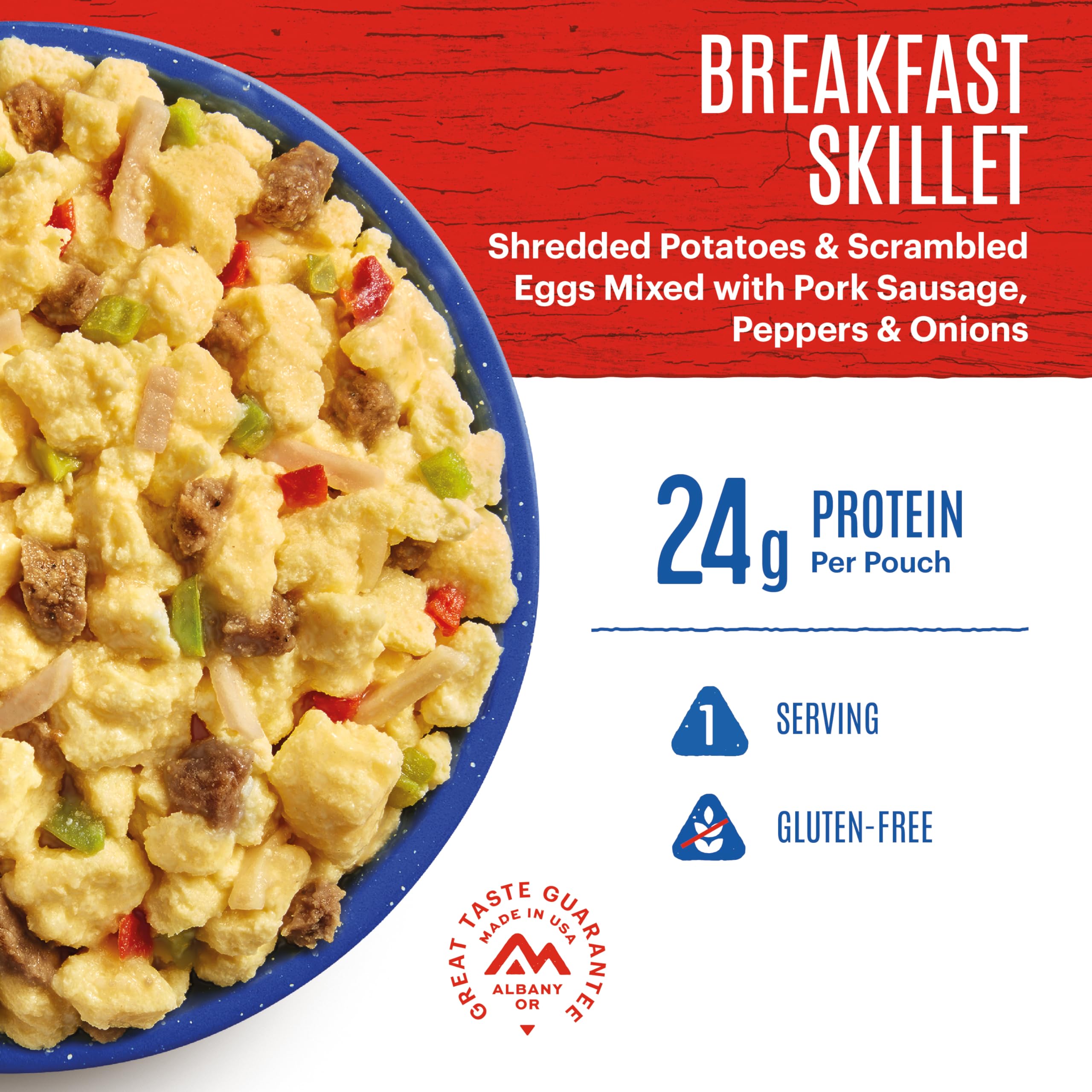 Mountain House Breakfast Skillet Pro-Pak | Freeze Dried Backpacking & Camping Food | 1 Serving | Gluten-Free