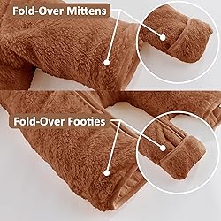 AiWMGL Newborn Baby Bear Outfit With Fold-Over