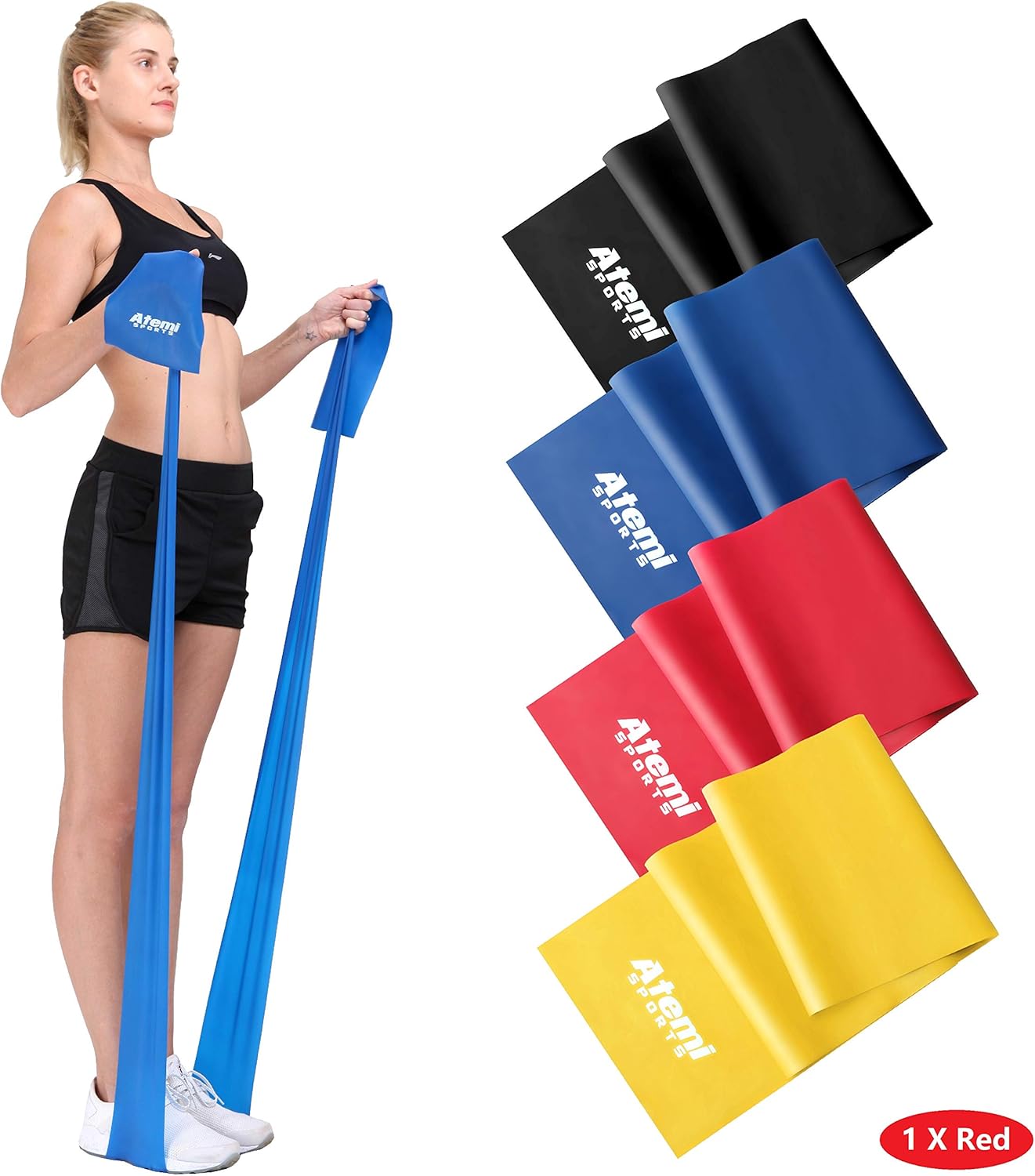 Atemi Sports Resistance Band 1.2 Metre or 2 Metre Four Resistance
