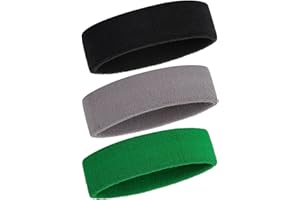 ONUPGO Sweatband Headbands for Men & Women -3PCS/12PCS Sports Headbands Moisture Wicking Athletic Cotton Terry Cloth Head Band