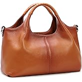 Iswee Genuine Leather Shoulder Bags Purses and Handbags for Women Satchel Designer Cross Body Hobo Medium Size Tote
