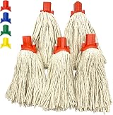 TDBS Mop Heads Replacement Colour Coded Self Threading Socket Cotton No 12 PY
