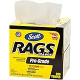 Kimberly-Clark Scott 39364 Pro-Grade Disposable Rags, White (Box of 200)