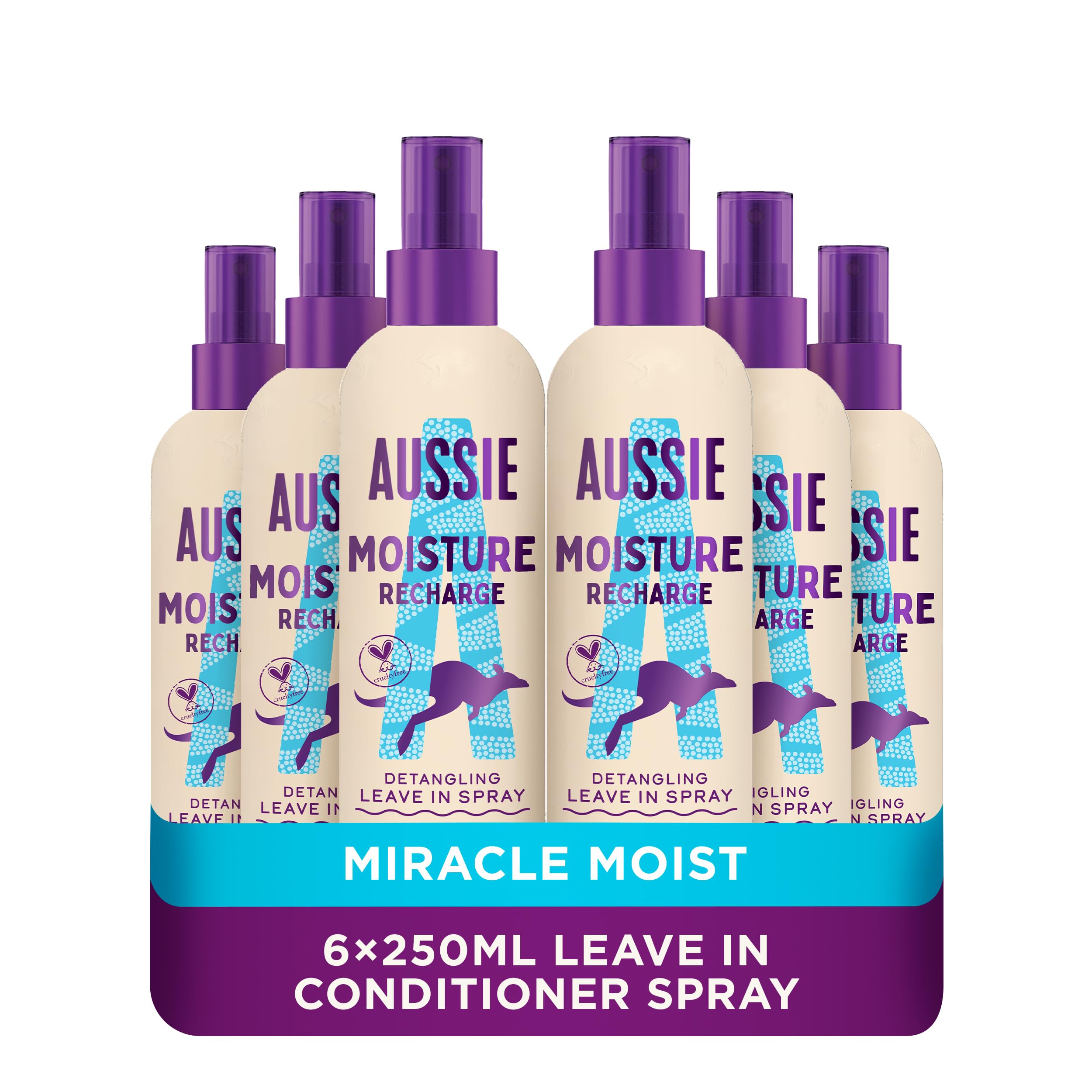 Aussie Miracle Moist Conditioning Spray, for Really Thirsty Hair, 250 ml