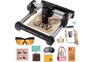 ATOMSTACK Swift Mini 3W Laser Engraver, 100% Pre-Assembled Beginner Machine, AI-Powered Software, 135x145mm Work Area, WiFi/H