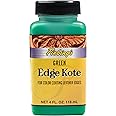 Fiebing's Edge Kote (4oz, Green) - Leather Edge Paint for Shoes, Furniture, Purses, Couches, Belts - Flexible, Water Resistant, Semi Gloss Color Coating Leather Dye to Protect Natural Edges