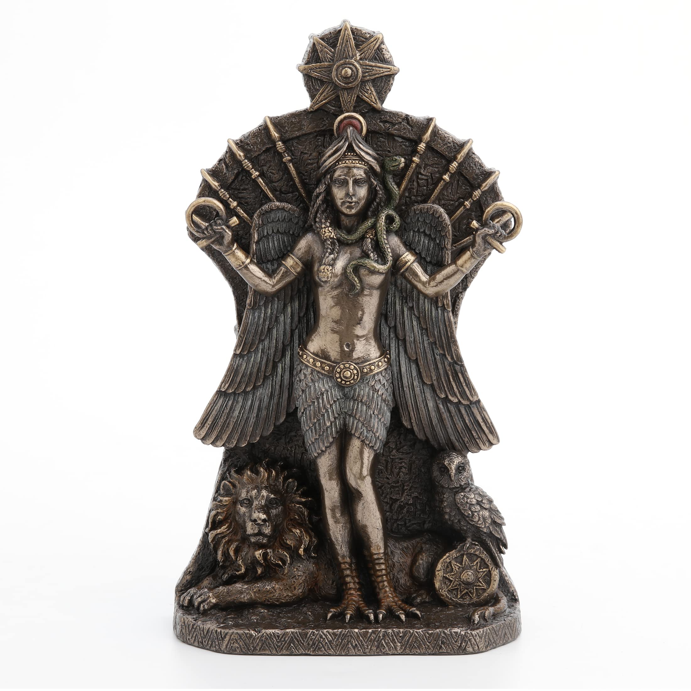 Photo 1 of Veronese Design 8.5" Ishtar The Babylonian Goddess of War and Fertility Resin Sculpture Bronze Finish