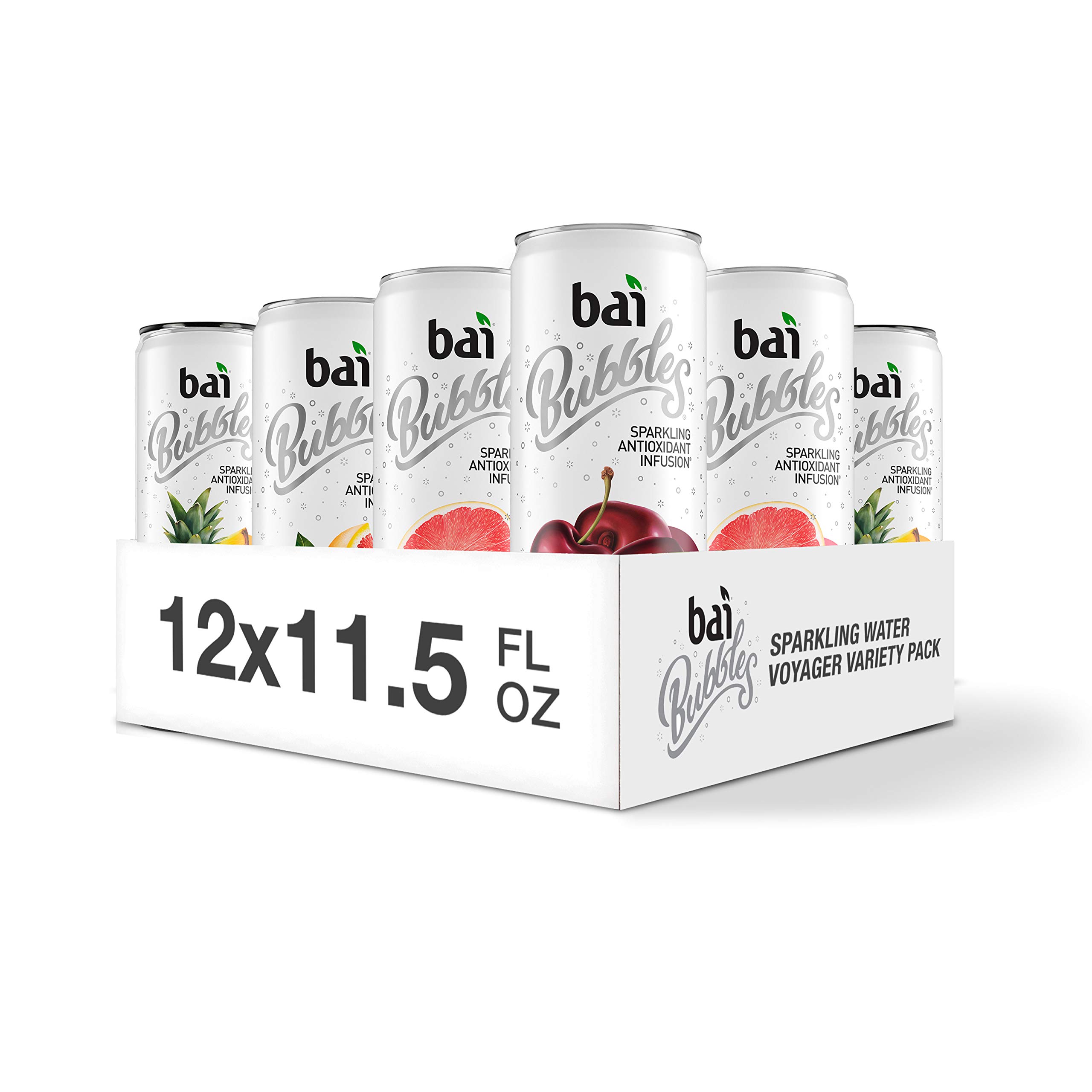 Bai Bubbles Sparkling Water, Voyager Variety Pack, Antioxidant Infused