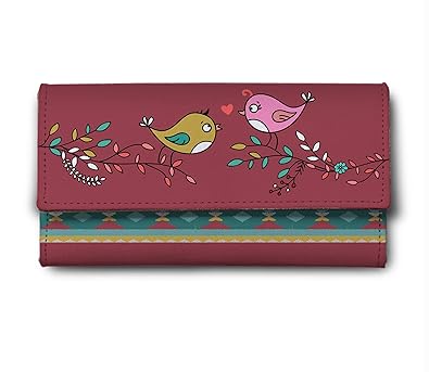 ShopMantra Red Bird Design Womens Wallet