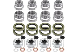 Tuijodaix 25580 14125A Boat Trailer Axles Bearing Kits for 5200-7000 lb.Tandem Axles #D42 Spindle (4 Sets)