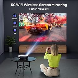 Projector with WiFi and Bluetooth, 1080P Full HD