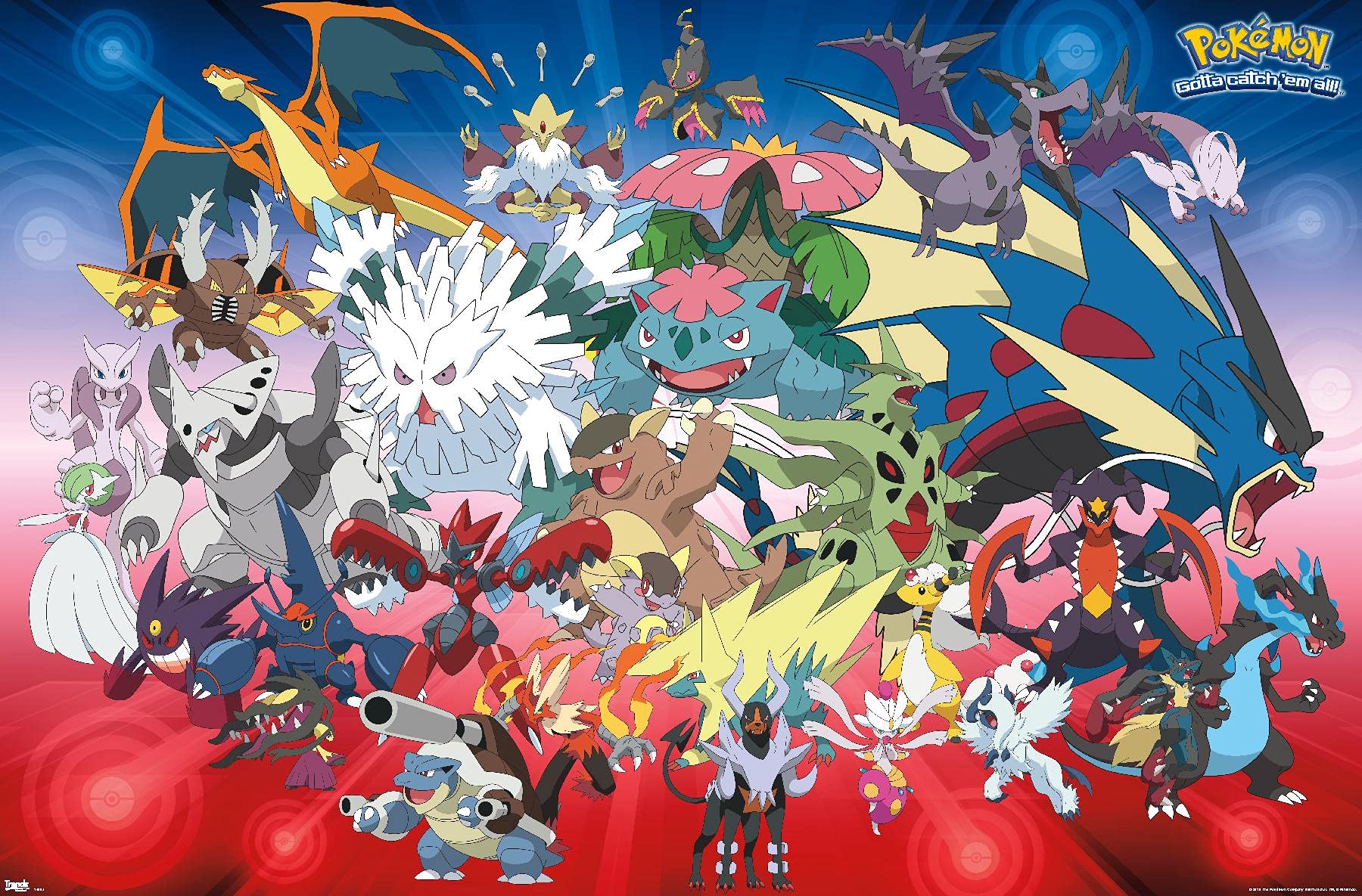 Mua Trends International Pokemon Mega Evolutions Wall Poster 22.375" x ...