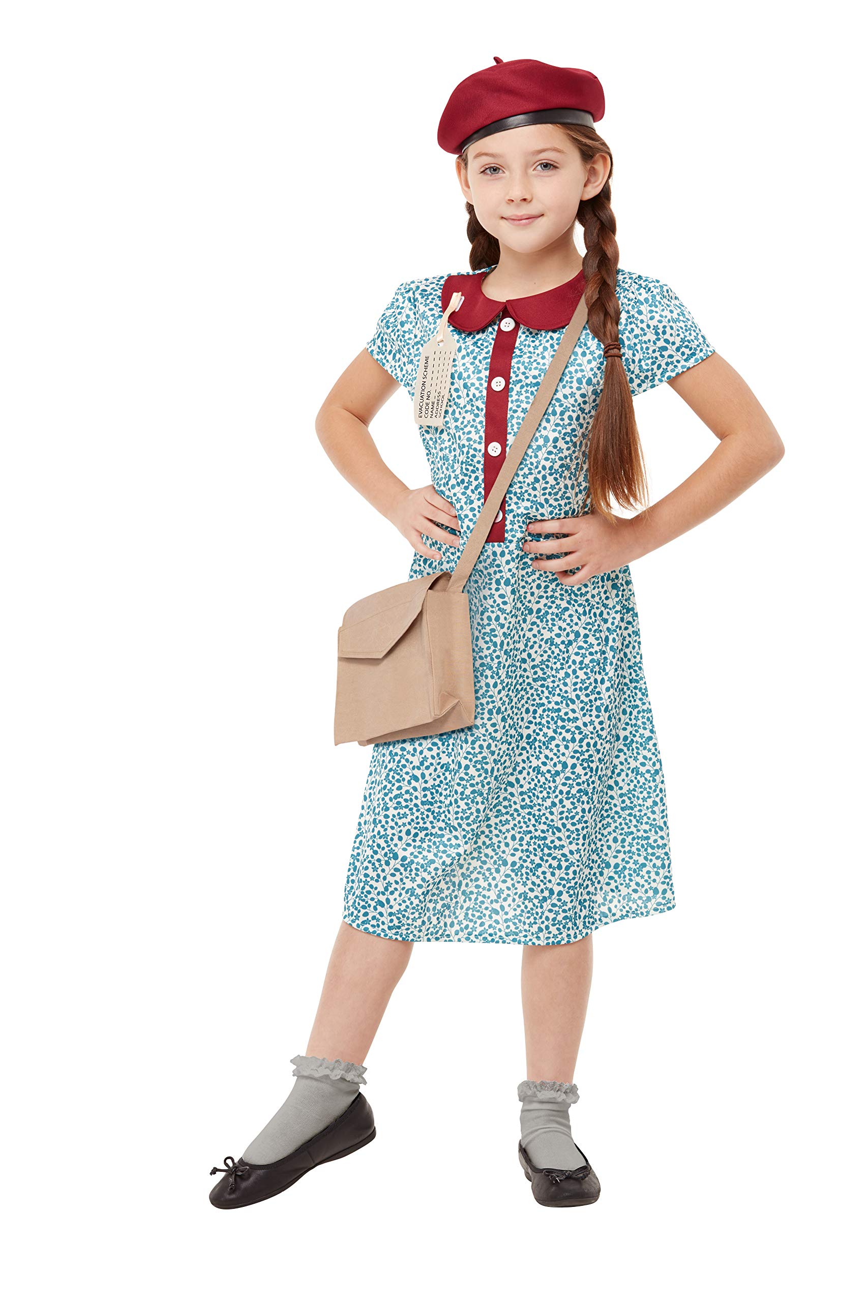My Illusions Girls Evacuee Costume Medium Blue โ image 1