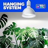 Barrina Grow Light Bulb with Timing 25W Full Spectrum 120 LEDs 4H 9H 14H Timer view 2