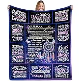 Sulpoie Granddaughter Gifts from Grandma, Unique Gift for Granddaughter, Granddaughters Birthday Gifts, Granddaughters Blanket, to My Grand-Daughter Throw Blanket 60” X 50”