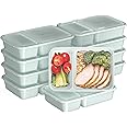 Bentgo 20-Piece Lightweight, Durable, Reusable BPA-Free 2-Compartment Containers - Microwave, Freezer, Dishwasher Safe - Mint