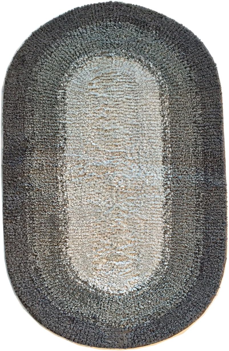 20" x 34" Fast Track Non-Skid Bathroom Rug from Regence Home, Grey