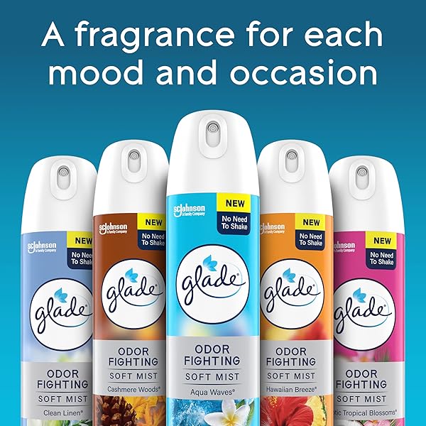 GLADE AIR FRESHENER ROOM SPRAY, CLEAN LINEN SCENT, ODOR FIGHTING TO DELIVER LONG LASTING FRESHNESS, 8 OZ