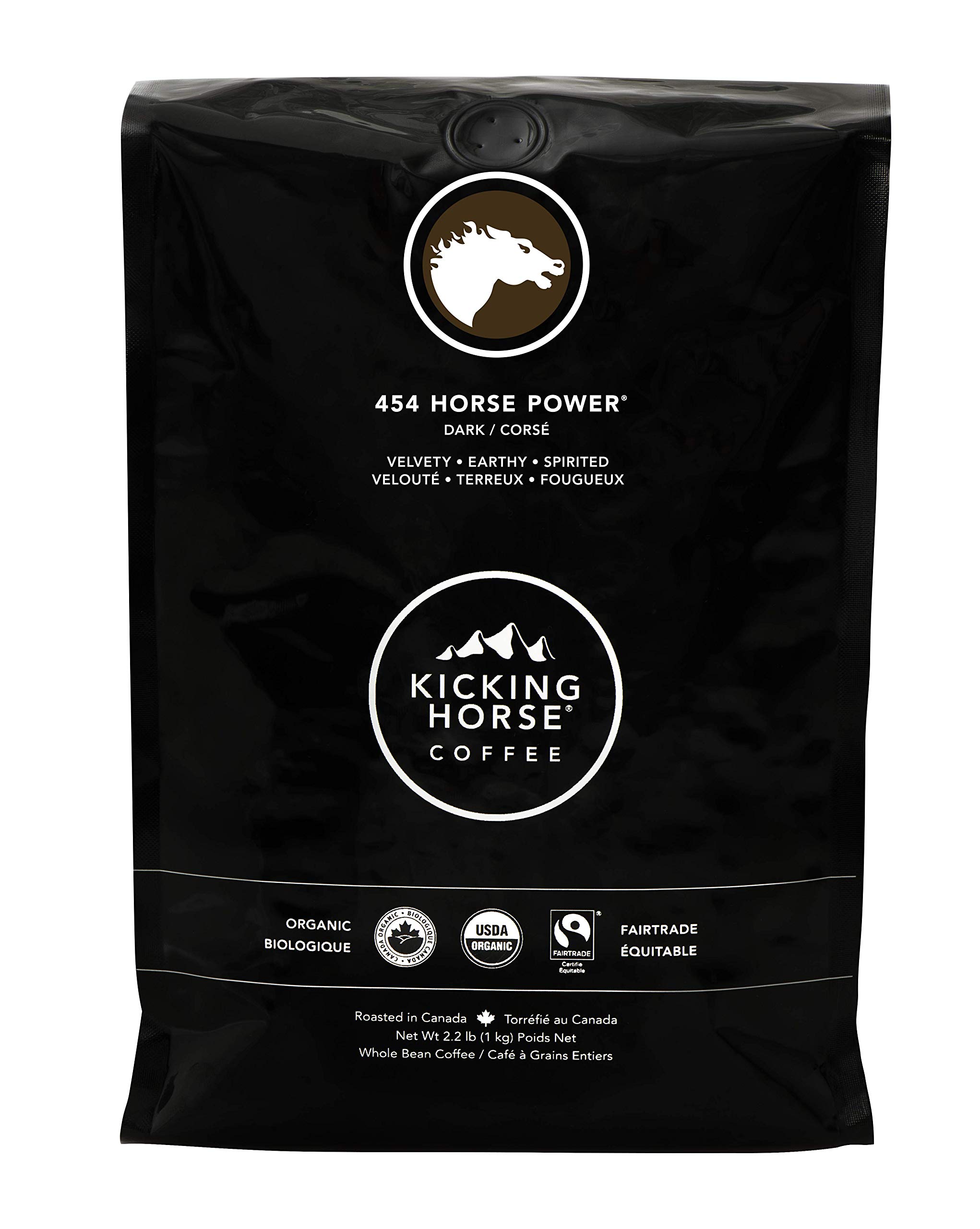 Kicking Horse Coffee, 454 Horse Power, Dark Roast, Whole Bean, 2.2 lb
