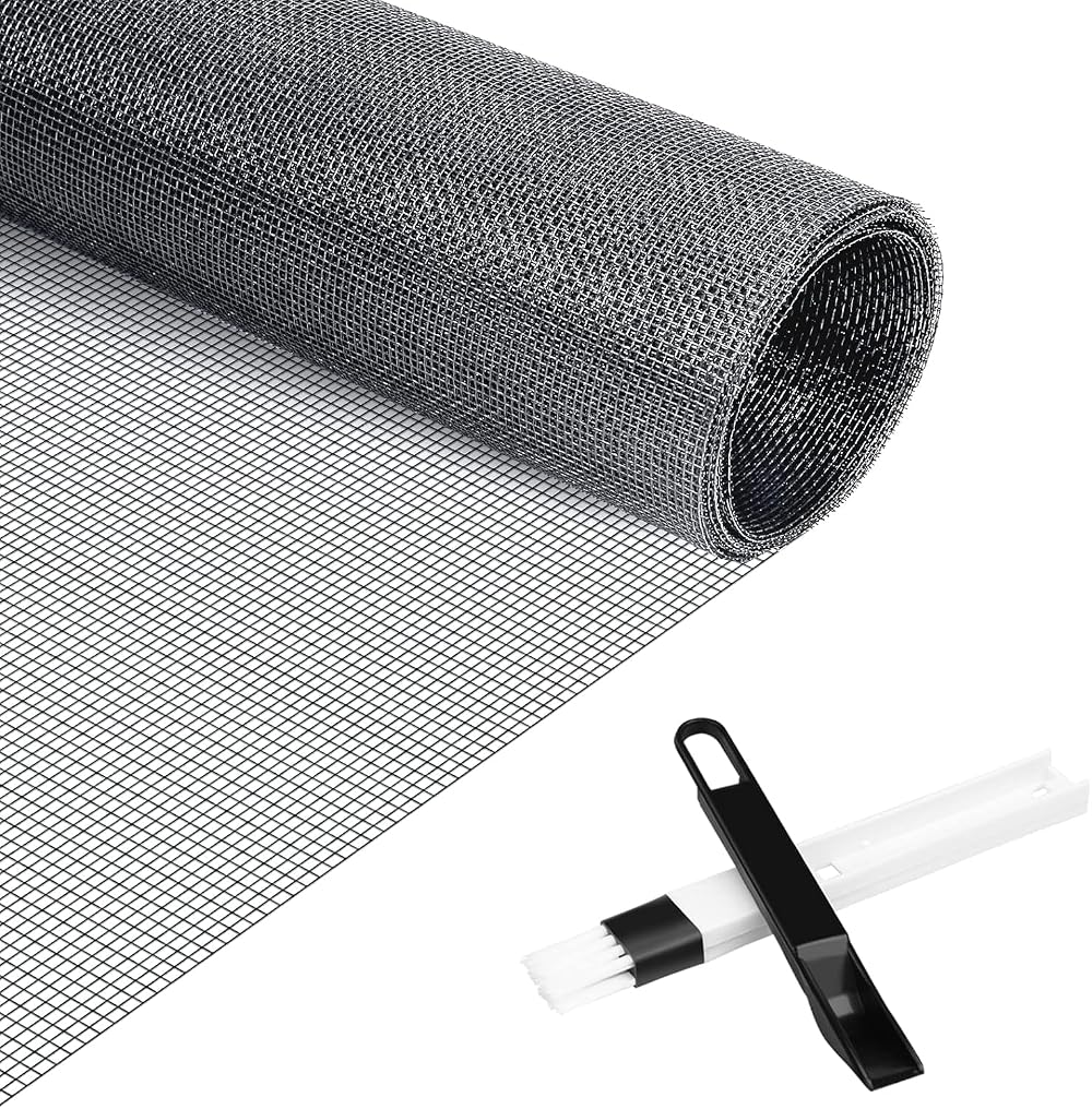 BRO Fly Mosquito Net 120x250cm High-Density DIY Mesh Screen Grey
